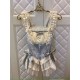 Nine Odes Blue Mist Moonlight Blouse, Corset Top and Skirt Sets(Reservation/Full Payment Without Shipping)